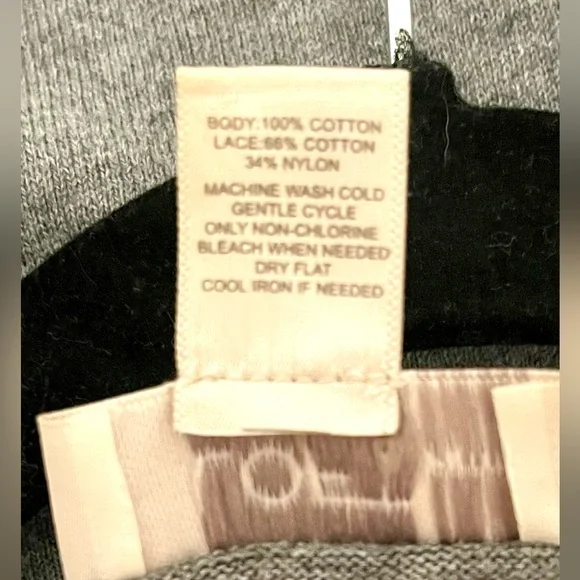 LOFT Gray Lace Cotton/Nylon Stretch Women's Light Sweater - Picture 10 of 15